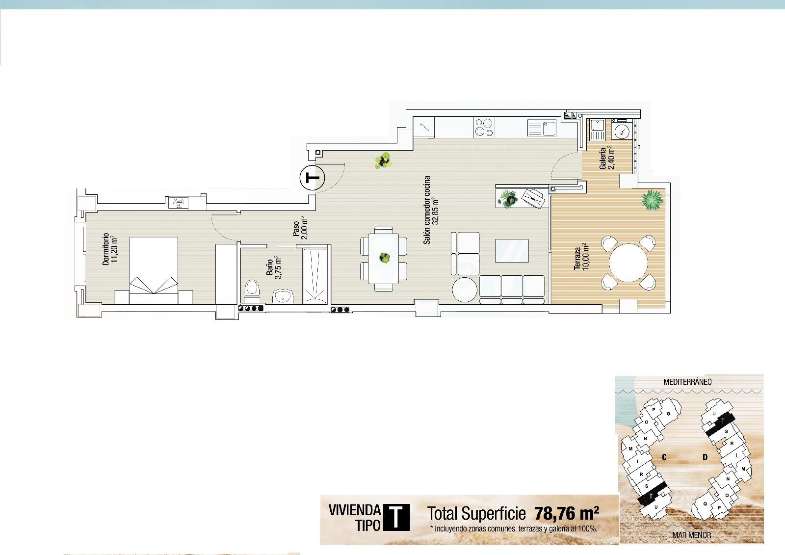2-16 Apartment in La Manga del Mar Menor, Murcia