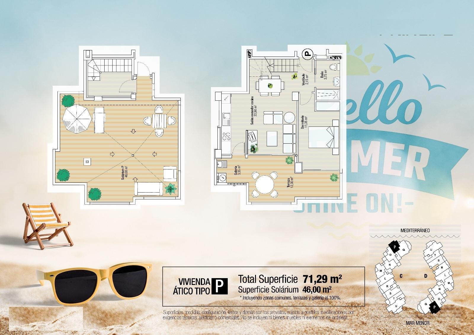 3-16 Penthouse in La Manga del Mar Menor, Murcia