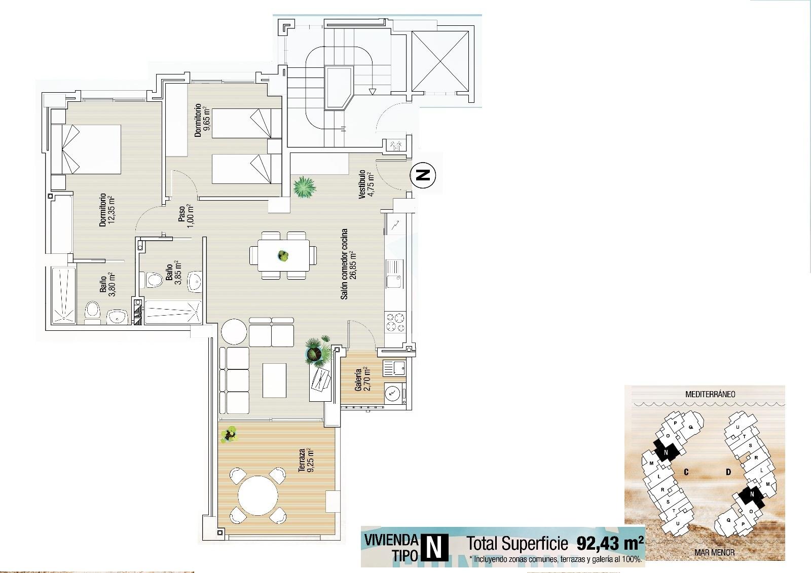 4-16 Apartment in La Manga del Mar Menor, Murcia