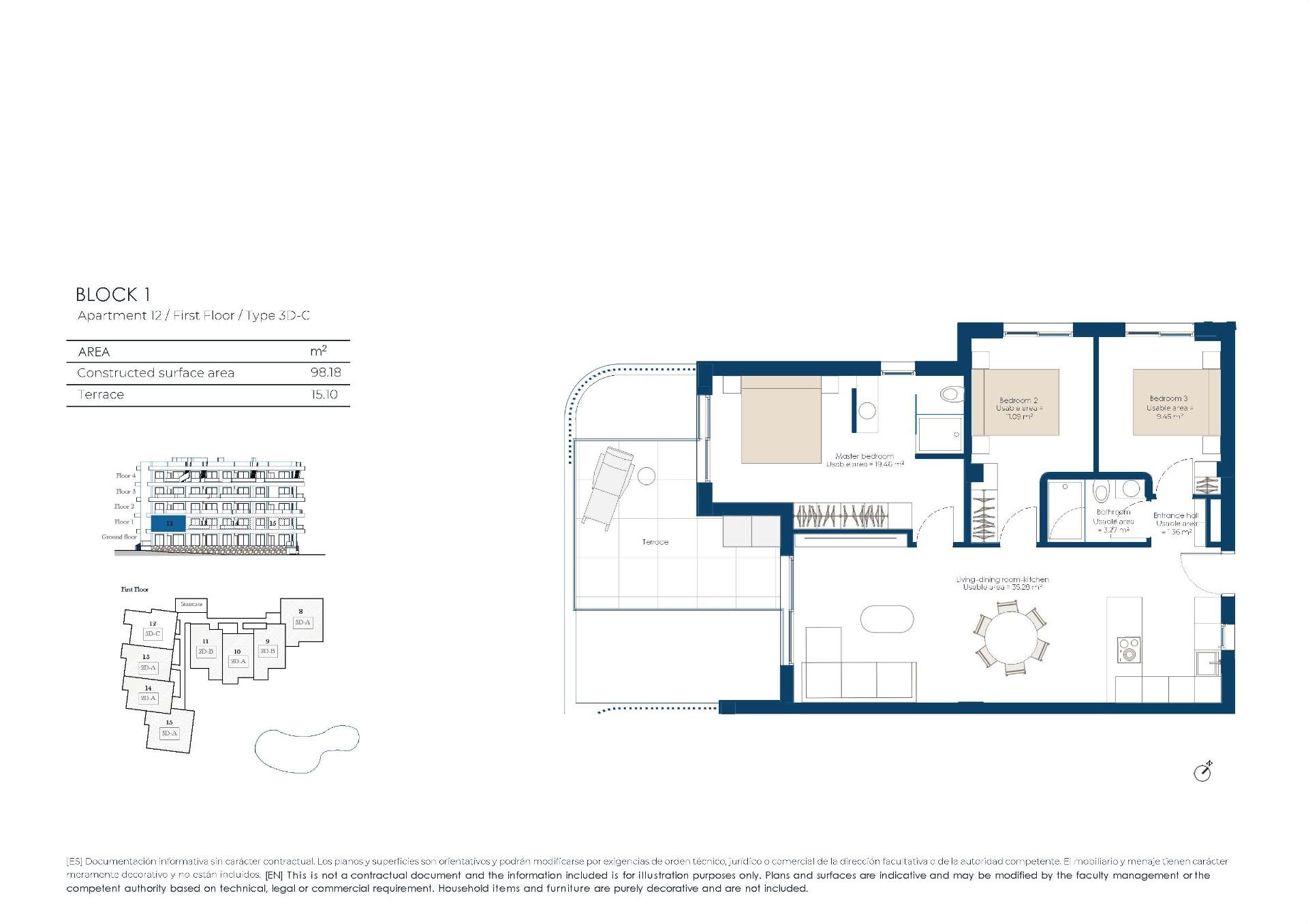 23-9 Apartment in Baños y Mendigo, Murcia