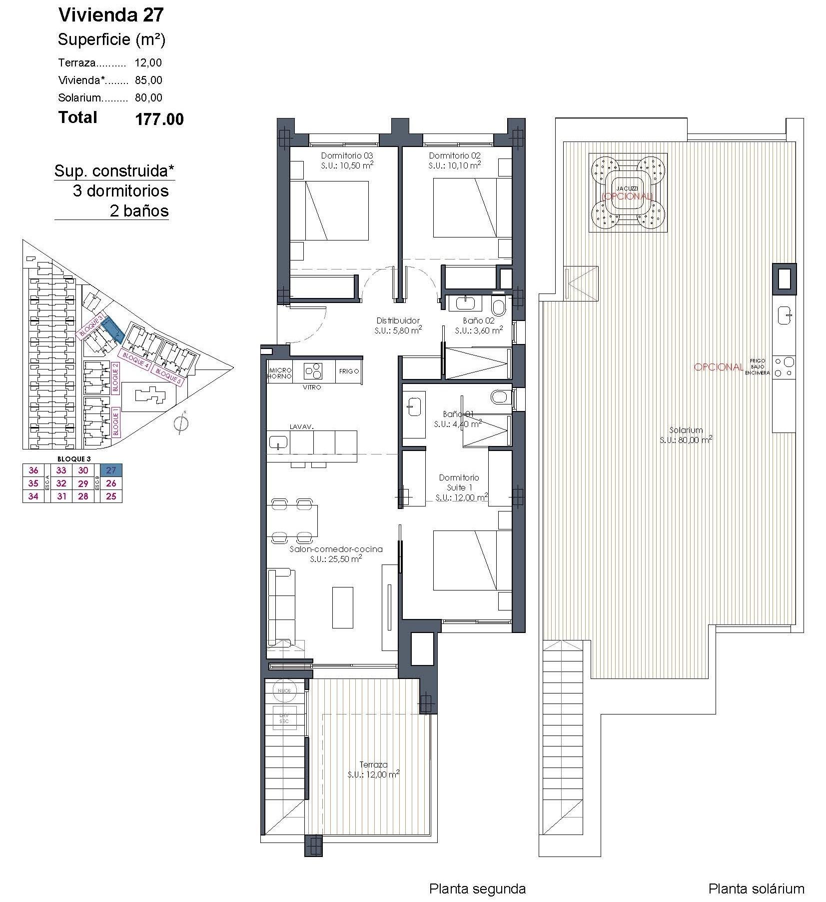 30-35 Penthouse in Los Alcazares, Murcia